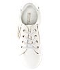 Color:White - Image 5 - MICHAEL Michael Kors Girls' Jem Poppy Logo Detail Slip-On Sneakers (Toddler)