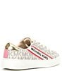 Color:Vanilla - Image 2 - MICHAEL Michael Kors Girls' Jem Slade Logo Print Slip-On Sneakers (Toddler)