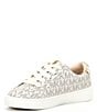 Color:Vanilla - Image 4 - MICHAEL Michael Kors Girls' Jem Slade Logo Print Slip-On Sneakers (Toddler)