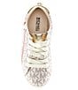 Color:Vanilla - Image 5 - MICHAEL Michael Kors Girls' Jem Slade Logo Print Slip-On Sneakers (Toddler)