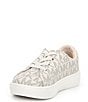 Color:Vanilla - Image 4 - MICHAEL Michael Kors Girls' Jem Slade Logo Slip-On Sneakers (Infant)