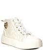 Color:White Glitter - Image 1 - MICHAEL Michael Kors Girls' Jem Split Hi-Top Glitter Sneakers (Infant)
