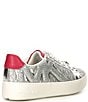 Color:Silver/Pink - Image 2 - MICHAEL Michael Kors Girls' Jordana Airin Glitter Logo Sneakers (Youth)