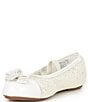 Color:White Glitter - Image 4 - MICHAEL Michael Kors Girls' Kenya Glitter Lock Ballet Flats (Toddler)