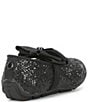 Color:Black Shimmer - Image 2 - MICHAEL Michael Kors Girls' Rover Day Bow Glitter Ballerina Flats (Toddler)