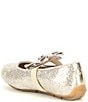 Color:Gold - Image 3 - MICHAEL Michael Kors Girls' Rover Day Bow Glitter Ballerina Flats (Youth)