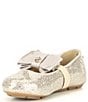 Color:Gold - Image 4 - MICHAEL Michael Kors Girls' Rover Day Bow Glitter Ballerina Flats (Youth)