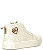 Color:White Glitter - Image 2 - MICHAEL Michael Kors Girls' Skate Glitter Split 3 Hi-Top Sneakers (Youth)