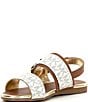 Color:Luggage/Pale Gold - Image 4 - MICHAEL Michael Kors Girls' Sydney Kenzie 2 Sandals (Youth)