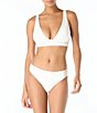 MICHAEL Michael Kors Half Moon Studs Halter Neck Triangle Swim Top & Half Moon Stud High Leg Hipster Swim Bottom - Image 1