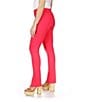 Color:Deep Pink - Image 3 - MICHAEL Michael Kors High Rise Straight Leg Split Hem Coordinating Pants