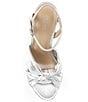 Color:Silver - Image 5 - MICHAEL Michael Kors Josie Knotted Platform Dress Sandals
