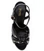Color:Black - Image 5 - MICHAEL Michael Kors Josie Leather Knotted Ankle Strap Platform Dress Sandals