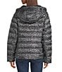 Michael Kors MICHAEL Michael Kors Leopard Print Reversible Feather Down Quilted Hooded Zip Front Puffer Jacket, Color:Malachite - Image 2