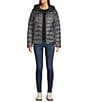 Michael Kors MICHAEL Michael Kors Leopard Print Reversible Feather Down Quilted Hooded Zip Front Puffer Jacket, Color:Malachite - Image 3