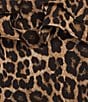Color:Dark Camel - Image 4 - MICHAEL Michael Kors Leopard Print Layered Ruffle Off-the-Shoulder Long Sleeve Top