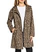 Michael Kors MICHAEL Michael Kors Leopard Print Stand Collar Elastic Waist Water-Resistant Anorak Jacket, Color:Leopard - Image 1