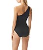 MICHAEL Michael Kors Logo Ring Underwire Tummy Control One Shoulder One Piece Swimsuit - Image 2