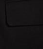 Color:Black - Image 4 - MICHAEL Michael Kors Lux Tech Cotton Stretch Hi-Rise Wide Leg Ankle Pant