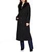 Michael Kors MICHAEL Michael Kors Max Wool Blend Shawl Collar Long Sleeve Fitted Single Breasted Coat, Color:Black - Image 3