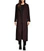 Michael Kors MICHAEL Michael Kors Max Wool Blend Shawl Collar Long Sleeve Fitted Single Breasted Coat, Color:Merlot - Image 1