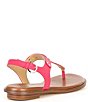 MICHAEL Michael Kors Leather MK Plate Thong Sandals | Dillard's