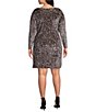Color:Malachite - Image 2 - MICHAEL Michael Kors Plus Size Cheetah Print Velvet Cowl Neck Dress