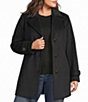 MICHAEL Michael Kors Plus Size Wool Blend Notch Collar Button Front Car Coat - Image 1