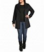 MICHAEL Michael Kors Plus Size Wool Blend Notch Collar Button Front Car Coat - Image 3
