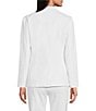 Color:White - Image 2 - MICHAEL Michael Kors Ponte Knit Notch Lapel Long Sleeve Flap Pocket Button Front Coordinating Blazer