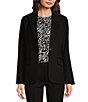 Michael Kors MICHAEL Michael Kors Ponte Knit Notch Lapel Long Sleeve Flap Pocket Button Front Coordinating Blazer,Specials : American Fashion Style Bags On Sale