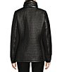 Color:Black - Image 2 - MICHAEL Michael Kors Quilted Faux Fur Hooded Moto Jacket