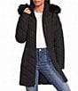 MICHAEL Michael Kors Quilted Faux Fur Stand Collar Removable Hood Zip Front Puffer - Image 1