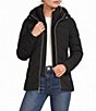 MICHAEL Michael Kors Quilted Stand Collar Hooded Packable Zip Front Puffer - Image 1