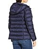 Michael Kors MICHAEL Michael Kors Reversible Feather Down Quilted Hooded Zip Front Puffer Jacket, Color:Dark Chambray - Image 3