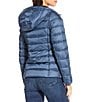 Michael Kors MICHAEL Michael Kors Reversible Feather Down Quilted Hooded Zip Front Puffer Jacket, Color:Dark Chambray - Image 4
