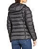 Michael Kors MICHAEL Michael Kors Reversible Feather Down Quilted Hooded Zip Front Puffer Jacket, Color:Black - Image 3