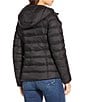 Michael Kors MICHAEL Michael Kors Reversible Feather Down Quilted Hooded Zip Front Puffer Jacket, Color:Black - Image 4