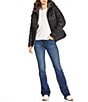 Michael Kors MICHAEL Michael Kors Reversible Feather Down Quilted Hooded Zip Front Puffer Jacket, Color:Black - Image 6