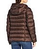 Michael Kors MICHAEL Michael Kors Reversible Feather Down Quilted Hooded Zip Front Puffer Jacket, Color:Ivy - Image 4