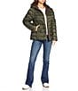Michael Kors MICHAEL Michael Kors Reversible Feather Down Quilted Hooded Zip Front Puffer Jacket, Color:Ivy - Image 5