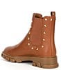 Color:Luggage - Image 3 - MICHAEL Michael Kors Ridley Studded Leather Gore Lug Sole Booties