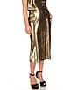 Color:Black/Gold - Image 4 - MICHAEL Michael Kors Sequin A-Line Coordinating Midi Skirt