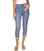 Color:Angel Blue - Image 1 - MICHAEL Michael Kors Skinny High Waisted Cropped Selma Jeans