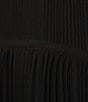 Color:Black - Image 3 - MICHAEL Michael Kors Solid Eco Poly Keyhole V-Neck Elastic Sleeve Cuff Fit & Flare Dress