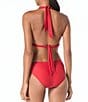 MICHAEL Michael Kors Solid Halter Swim Top & Solid Belted Classic Bikini Swim Bottom - Image 2