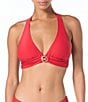 MICHAEL Michael Kors Solid Halter Swim Top & Solid Belted Classic Bikini Swim Bottom - Image 3