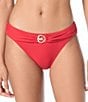 MICHAEL Michael Kors Solid Halter Swim Top & Solid Belted Classic Bikini Swim Bottom - Image 5