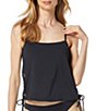 MICHAEL Michael Kors Solid Square Neck Grommet Tankini Swim Top & Classic Bikini Swim Bottom - Image 2
