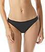 MICHAEL Michael Kors Solid Square Neck Grommet Tankini Swim Top & Classic Bikini Swim Bottom - Image 4